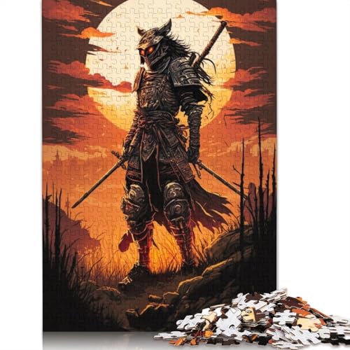 Samurai im Sonnenuntergang-Puzzle für Erwachsene, Lernspiel, Puzzle-Geschenke für Kinder ab 12 Jahren, 1500 Teile (85 x 57 cm) von QBIREX