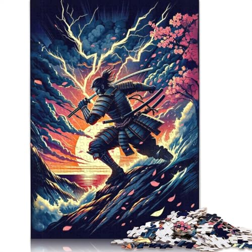 Samurais Storm Lightning Puzzle, Lernspiele, Familienaktivitäten, Premium-Karton-Puzzle für Frauen und Männer, 1000 Teile (75 x 50 cm) von QBIREX