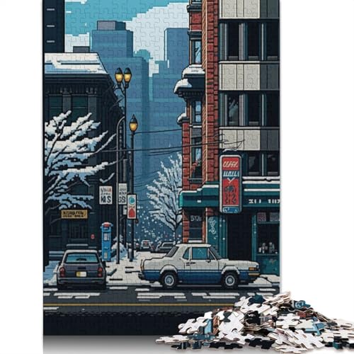 Sapporo Pixel Art Puzzle, 100% recycelter Karton, 100% recycelter Karton, Puzzle für Jungen oder Mädchen, 1000 Teile (26 x 38 cm) von QBIREX