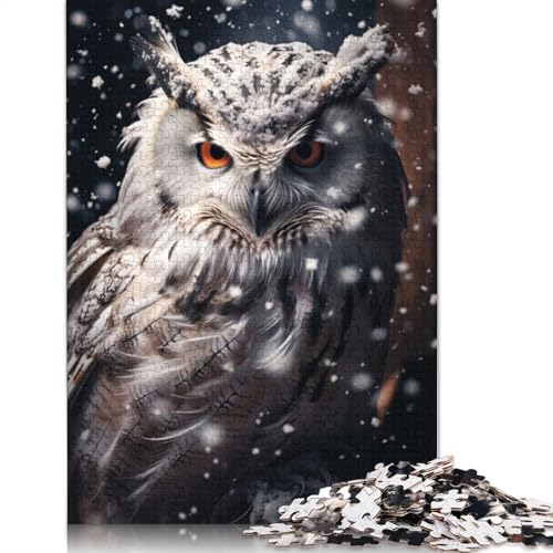Schneeeulen-Puzzle, farbenfrohe und Coole Puzzles für Kinder ab 12 Jahren, 1500 Teile (85 x 57 cm) von QBIREX