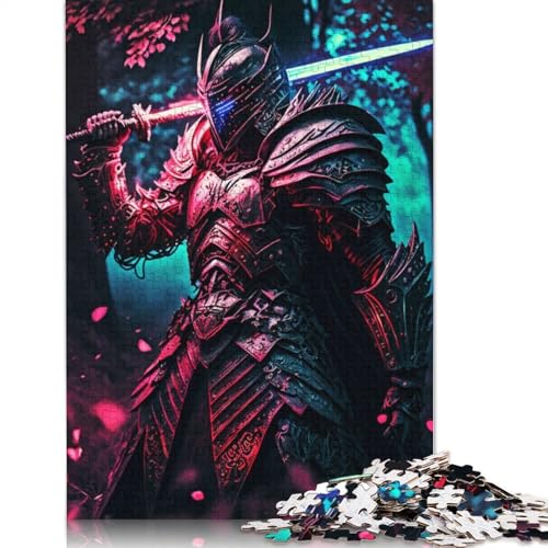 Schwertkämpfer in Rüstung, Puzzle, rechteckig, aus Pappe, Geschenk für Kinder ab 12 Jahren, 1000 Teile (75 x 50 cm) von QBIREX