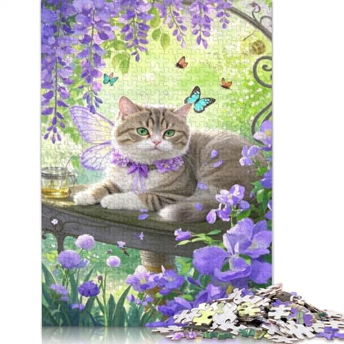 Scottish Fold Puzzle, Familienspaß, rechteckiges Papierpuzzle für Kinder und Erwachsene ab 12 Jahren, Geburtstagsgeschenk, 1000 Teile (75 x 50 cm) von QBIREX