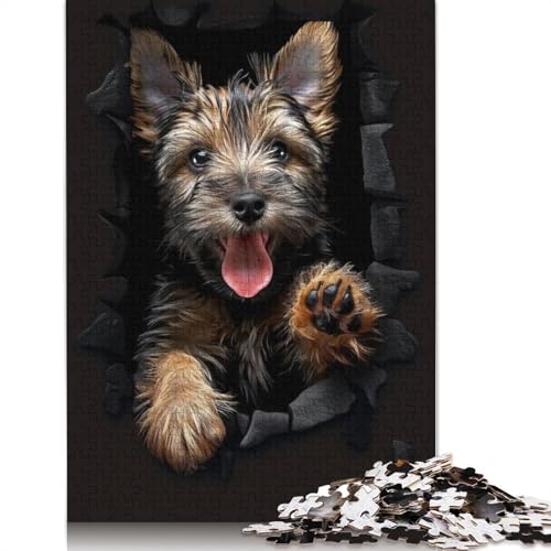 Scottish Terrier Puzzles 1000 Teile Schwer Puzzle Spielzeug Pädagogisches Spiel Impossible Herausforderung Spielzeug Für Erwachsene Kinder 1000pcs (75x50cm) von QBIREX