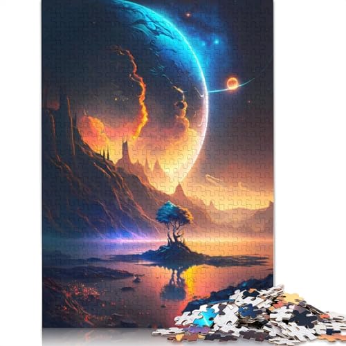 See der Sternenlandschaft, 1000-teiliges Puzzle für Erwachsene, Spielzeug, Denkspiel, Lernspiel für Erwachsene, Stressabbau, Heimdekoration (75 x 50 cm) von QBIREX