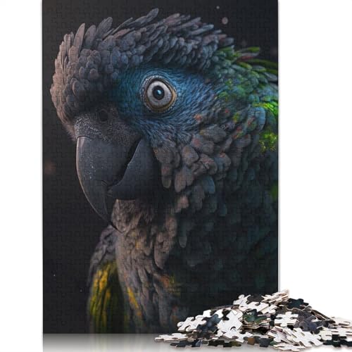 Senegal-Papagei-Puzzle für Erwachsene, kreative Spiele, Puzzle-Geschenk für Jungen oder Mädchen, 1000 Teile (75 x 50 cm) von QBIREX