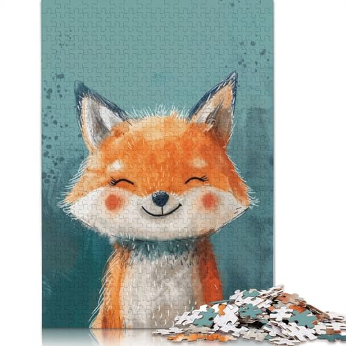 Serenity Fox Smile Puzzle, Denksportaufgabe, 100% recycelter Karton, Puzzle für Kinder und Erwachsene ab 12 Jahren, Vatertagsgeschenk, 1000 Teile (75 x 50 cm) von QBIREX
