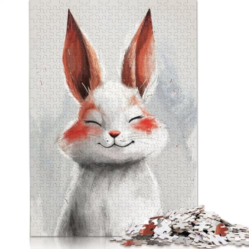 Serenity Rabbit Puzzle-Spielzeug, Lernspiel, Premium-Karton-Puzzle für Erwachsene und Kinder, 1000 Teile (26 x 38 cm) von QBIREX