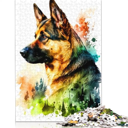 Shepherd 1500-teiliges Puzzle für Erwachsene, rechteckiges Holzbrett, schwierige Puzzles für Frauen und Männer, 1500 Teile (85 x 57 cm) von QBIREX