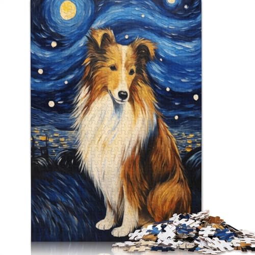 Shetland Sheepdog 520-teiliges Puzzle, Denksportaufgaben für Erwachsene, Puzzle für Erwachsene und Kinder, 520 Teile (52 x 38 cm) von QBIREX