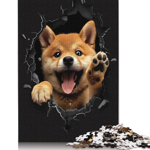 Shiba Inu Puzzle 1000-teilige Schwer Puzzle Spielzeug Lernspiel Impossible Herausforderungsspielzeug Für Erwachsene Und Kinder Ab 12 Jahren 520pcs (52x38cm) von QBIREX