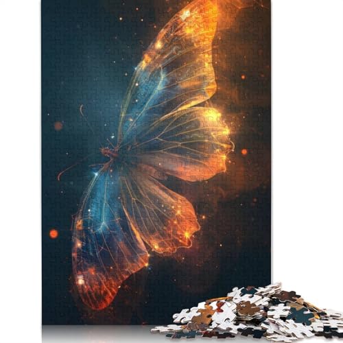 Shinning Butterfly Puzzle 1000-teilige Schwer Puzzle Spielzeug Pädagogisches Spiel Impossible Herausforderung Spielzeug Für Erwachsene Kinder 1000pcs (40x28cm) von QBIREX