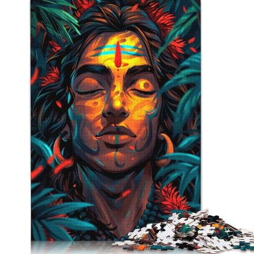 Shiva-Meditations-Puzzle-Spielzeug, Lernspiel, Premium-Karton-Puzzle für Erwachsene und Kinder, 1000 Teile (75 x 50 cm) von QBIREX