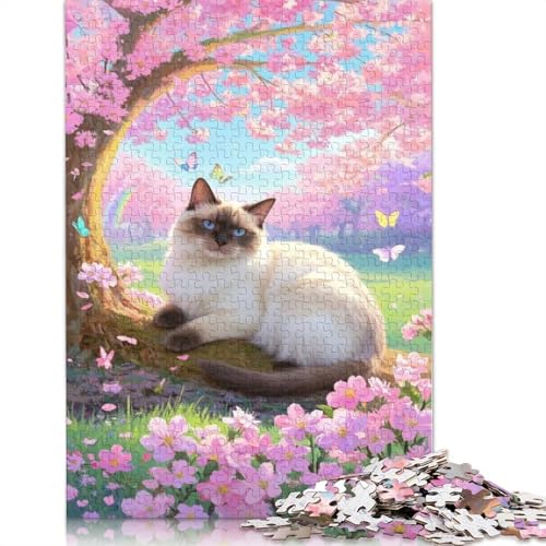 Siamois Puzzles 1000 Teile Schwer Puzzle Spielzeug Lernspiel Impossible Herausforderung Spielzeug Für Erwachsene Kinder 1000pcs (75x50cm) von QBIREX