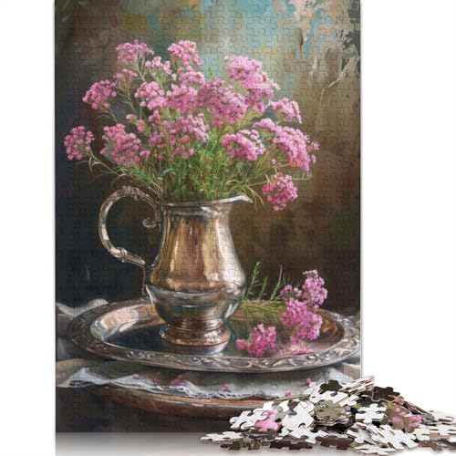 Silver Pitcher Puzzle DIY Spiel Papier Rechteckiges Puzzle für Jungen oder Mädchen Geburtstagsgeschenk 1000 Teile (38x26cm) von QBIREX