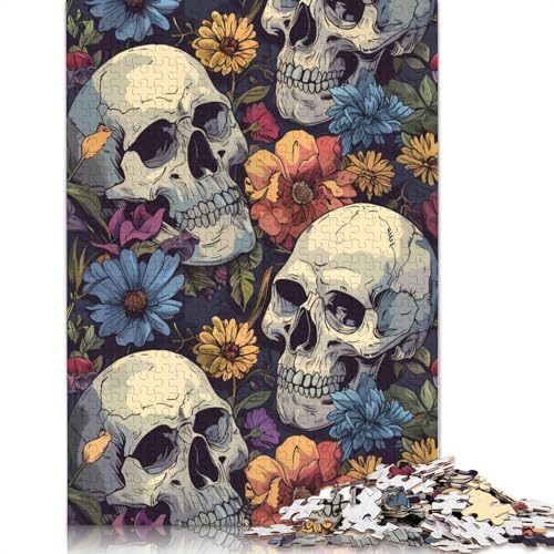 Skulls and Roses Puzzles 1000 Teile Schwer Puzzle Spielzeug Lernspiel Impossible Herausforderungsspielzeug Für Erwachsene Und Kinder Ab 14 Jahren 300pcs (40x28cm) von QBIREX