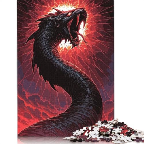 Snake Mystic Puzzle, Denksportaufgabe, rechteckiges Papierpuzzle für Erwachsene und Teenager, 1000 Teile (75 x 50 cm) von QBIREX