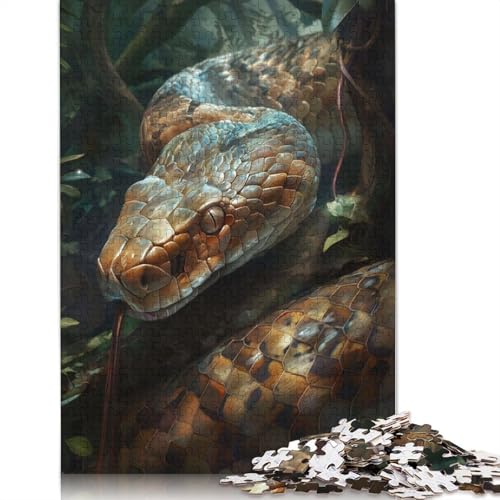 Snakes Charm Puzzle 1000-teilige Schwer Puzzle Spielzeug Lernspiel Impossible Herausforderung Spielzeug Für Erwachsene Kinder 1000pcs (40x28cm) von QBIREX
