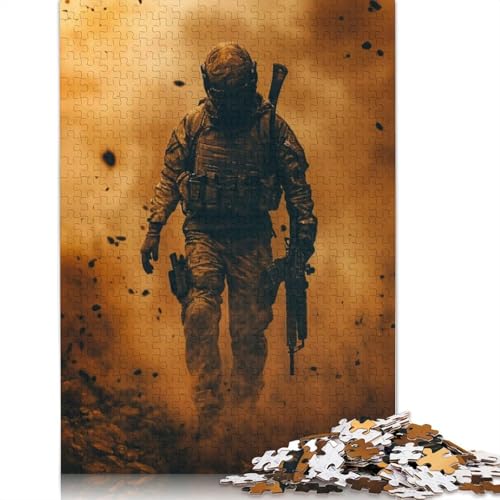 Soldat in der Staubwolke, Puzzle, kreative Spiele, 100% recycelter Karton, Puzzle für Erwachsene, 1000 Teile (38 x 26 cm) von QBIREX