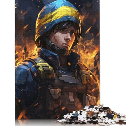 Solider of Peace Puzzles 1000-teilige Schwer Puzzle Spielzeug Lernspiel Impossible Herausforderungsspielzeug Für Erwachsene Kinder 300pcs (40x28cm) von QBIREX