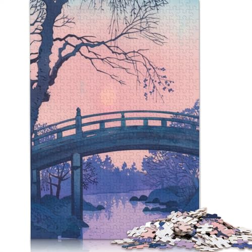 Sonnenuntergangs-Malpuzzle, 100% recycelter Karton, Puzzle für Jungen oder Mädchen, 1000 Teile (75 x 50 cm) von QBIREX