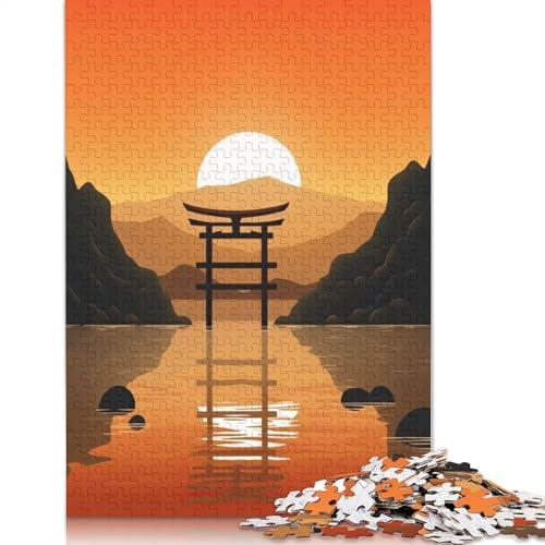Soul Soothing Shinto Puzzle 1000-teilige Schwer Puzzle Spielzeug Lernspiel Impossible Herausforderung Spielzeug Für Erwachsene Kinder 1000pcs (38x26cm) von QBIREX