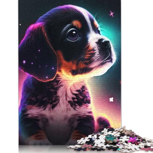 Space Dog Puzzle-Spielzeug für Erwachsene, Lernspiel, Puzzlespiele für Erwachsene für Frauen und Männer, 520 Teile (52 x 38 cm) von QBIREX
