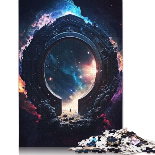 Space Portal Magic, 1500-teiliges Puzzle für Erwachsene, 100% recycelte Holzplatte, schwierige Puzzles für Frauen und Männer, 1500 Teile (85 x 57 cm) von QBIREX