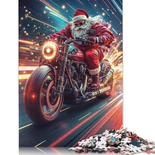 Speedy Santa Style 1000-teiliges Puzzle für Erwachsene und Teenager, Teenager, Mann, Frau, Geschenk, 1000 Teile (38 x 26 cm) von QBIREX