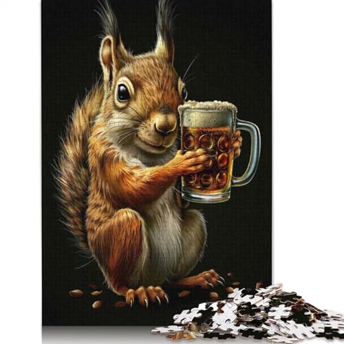 Squirrel Beer Puzzle 520 Teile Schwer Puzzle Spielzeug Lernspiel Impossible Herausforderungsspielzeug Für Erwachsene Und Kinder Ab 14 Jahren 520pcs (52x38cm) von QBIREX