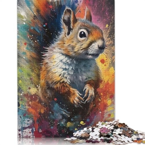 Squirrel Painting Puzzle 1500 Teile Schwer Puzzle Spielzeug Lernspiel Impossible Herausforderung Spielzeug Für Erwachsene Und Kinder in Bewährter 1500pcs (85x57cm) von QBIREX