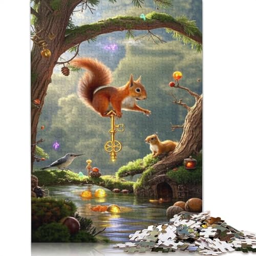 Squirrel Puzzle 1000 Teile Schwer Puzzle Spielzeug Lernspiel Impossible Herausforderung Spielzeug Für Erwachsene Und Kinder in Bewährter 1000pcs (38x26cm) von QBIREX