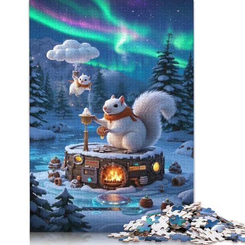 Squirrel Puzzles 1000 Teile Schwer Puzzle Spielzeug Lernspiel Impossible Herausforderung Spielzeug Für Erwachsene Kinder 1000pcs (75x50cm) von QBIREX