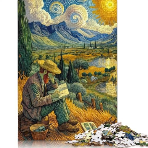 Sternennacht-Inspirationspuzzle, 100% recycelter Karton, Puzzle für Jungen oder Mädchen, 1000 Teile (75 x 50 cm) von QBIREX