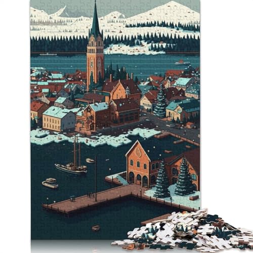 Stersund Pixel Art Puzzle, 100% recyceltes Kartonpapier, rechteckiges Puzzle für Erwachsene und Kinder, 1000 Teile (75 x 50 cm) von QBIREX
