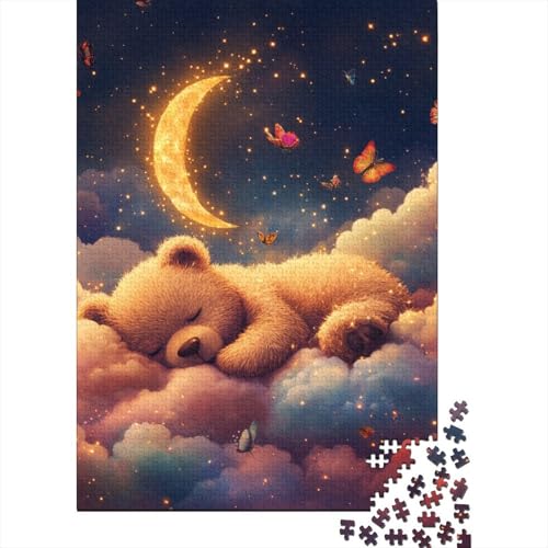 Süßes Teddybär-Puzzle, Dekompressionsspielzeug, 100% recycelter Karton, Puzzle für Erwachsene, 1000 Teile (75 x 50 cm) von QBIREX