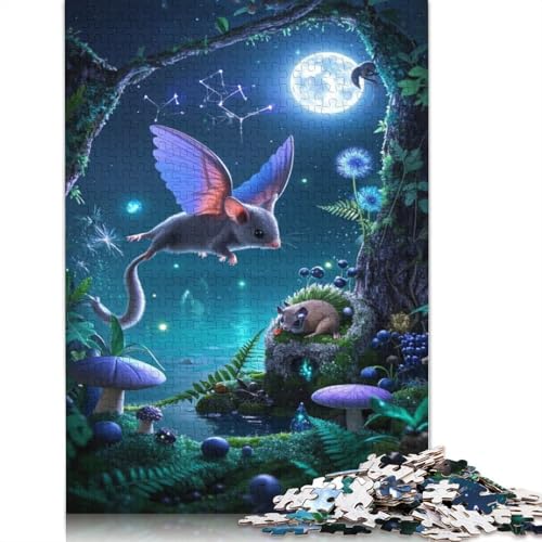 Sugar Glider Puzzle, präzises ineinandergreifendes Papier-Rechteckpuzzle für Erwachsene und Kinder, einzigartiges Geschenk, 1000 Teile (75 x 50 cm) von QBIREX