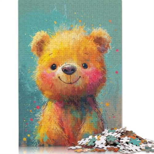 Sunburst Bear Smile Puzzle, herausforderndes und kniffliges Premium-Karton-Puzzle für Erwachsene und Teenager, 1000 Teile (75 x 50 cm) von QBIREX
