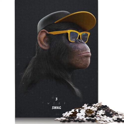 Swag Mizaru 1000-teiliges Puzzle für Erwachsene, Denksportaufgaben für Erwachsene, ungewöhnliche Puzzles für Erwachsene, für Erwachsene Kinder, 1000 Teile (75 x 50 cm) von QBIREX