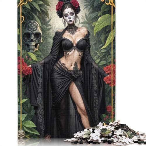 Tag der Toten Frau, Puzzle, Dekompressionsspielzeug, rechteckiges Papierpuzzle für Kinder und Erwachsene ab 12 Jahren, 1000 Teile (75 x 50 cm) von QBIREX