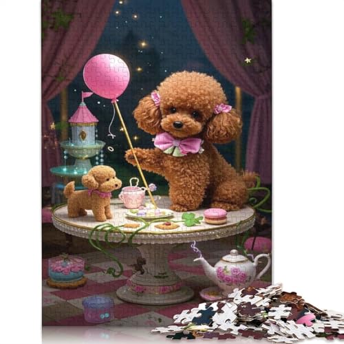 Teacup-Pudel-Puzzle, Denksportaufgabe, Premium-Karton-Puzzle für Kinder und Erwachsene ab 12 Jahren, Geschenke, 1000 Teile (75 x 50 cm) von QBIREX
