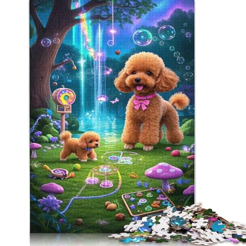 Teacup-Pudel-Puzzle-Spielzeug, Lernspiel, Premium-Karton-Puzzle für Erwachsene und Kinder, Geschenk, 1000 Teile (75 x 50 cm) von QBIREX