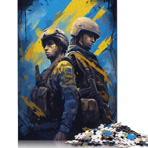 The Resistance Puzzle, Dekompressionsspielzeug, rechteckiges Papierpuzzle für Kinder und Erwachsene ab 12 Jahren, 1000 Teile (75 x 50 cm) von QBIREX