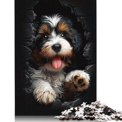 Tibetan Terrier Puzzle 1000-teilige Schwer Puzzle Spielzeug Lernspiel Impossible Herausforderung Spielzeug Für Erwachsene Und Kinder Ab 12 Jahren 520pcs (52x38cm) von QBIREX