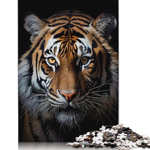 Tiger Face Puzzle 1500 Teile Schwer Puzzle Spielzeug Lernspiel Impossible Herausforderung Spielzeug Für Erwachsene Kinder 1500pcs (85x57cm) von QBIREX