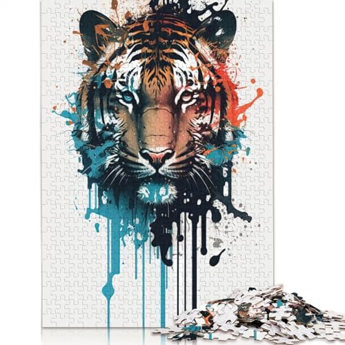 Tiger I Puzzles 1000 Teile Schwer Puzzle Spielzeug Lernspiel Impossible Herausforderungsspielzeug Für Erwachsene Kinder 1000pcs (75x50cm) von QBIREX