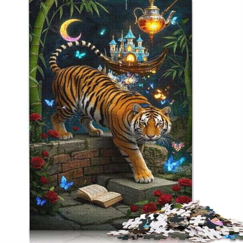 Tiger Puzzle 1000 Teile Schwer Puzzle Spielzeug Lernspiel Impossible Herausforderungsspielzeug Für Erwachsene Und Kinder Ab 12 Jahren 1000pcs (75x50cm) von QBIREX