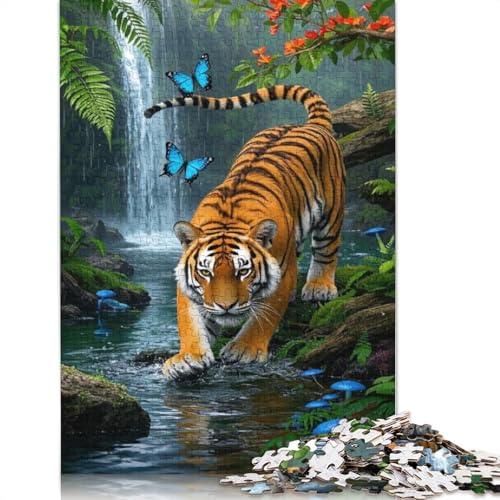 Tiger Puzzle 1000 Teile Schwer Puzzle Spielzeug Lernspiel Impossible Herausforderungsspielzeug Für Erwachsene Und Kinder in Bewährter 1000pcs (38x26cm) von QBIREX
