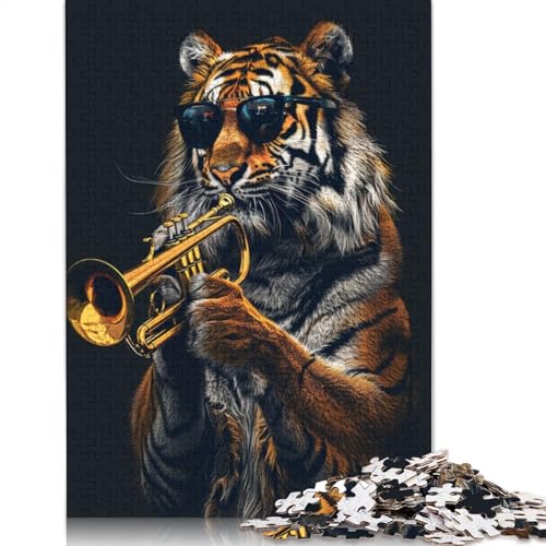 Tiger Trumpet Puzzle 1000-teilige Schwer Puzzle Spielzeug Pädagogisches Spiel Impossible Herausforderungsspielzeug Für Erwachsene Kinder 520pcs (52x38cm) von QBIREX