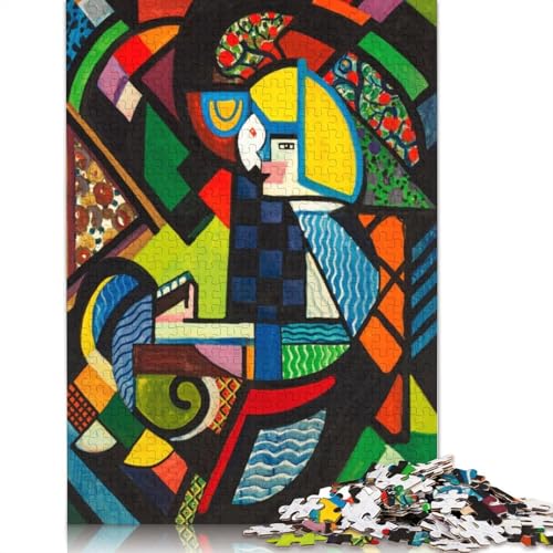 Tochter in einem Rocker-Sayen-Puzzle, 100% recyceltes Kartonpapier, rechteckiges Puzzle für Erwachsene und Kinder, 1000 Teile (75 x 50 cm) von QBIREX