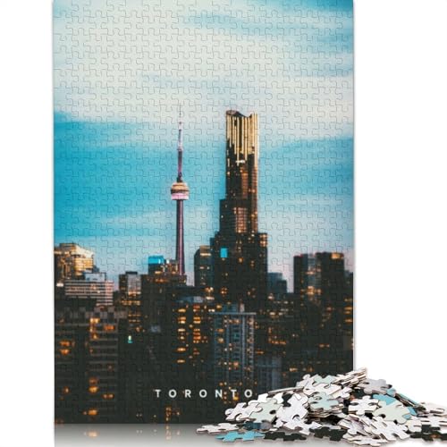 Toronto Puzzle, präzises, ineinandergreifendes Papier-Rechteckpuzzle für Jungen oder Mädchen, 1000 Teile (75 x 50 cm) von QBIREX